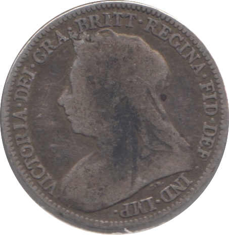 1897 SIX PENCE ( FINE )