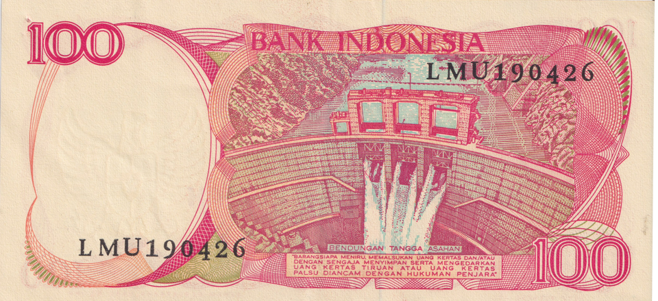 1984 INDONESIA 100 RUPIAH BANKNOTE REF-1702