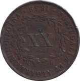1852 20 REIS PORTUGAL