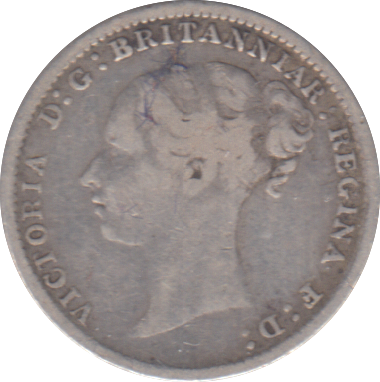 1886 THREEPENCE ( FINE )