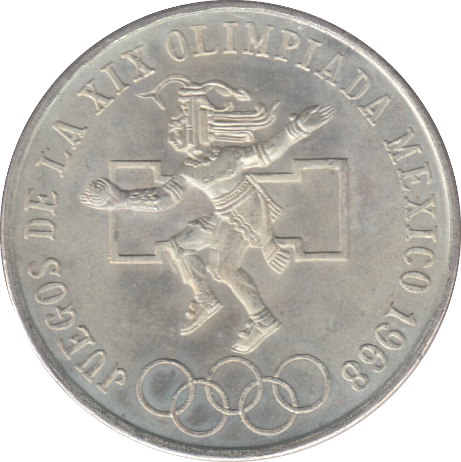 1968 SILVER MEXICO 25 PESO