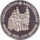 1993 SILVER PROOF 20 CROWN CORONATION ANNIVERSARY