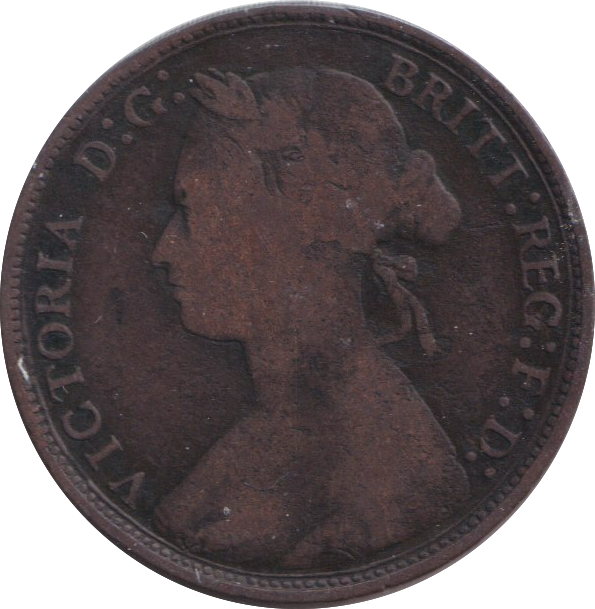 1877 HALFPENNY ( FINE )