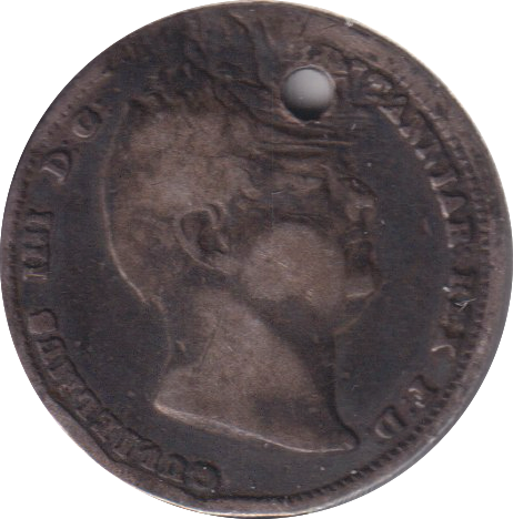 1836 SIXPENCE HOLED ( NF )