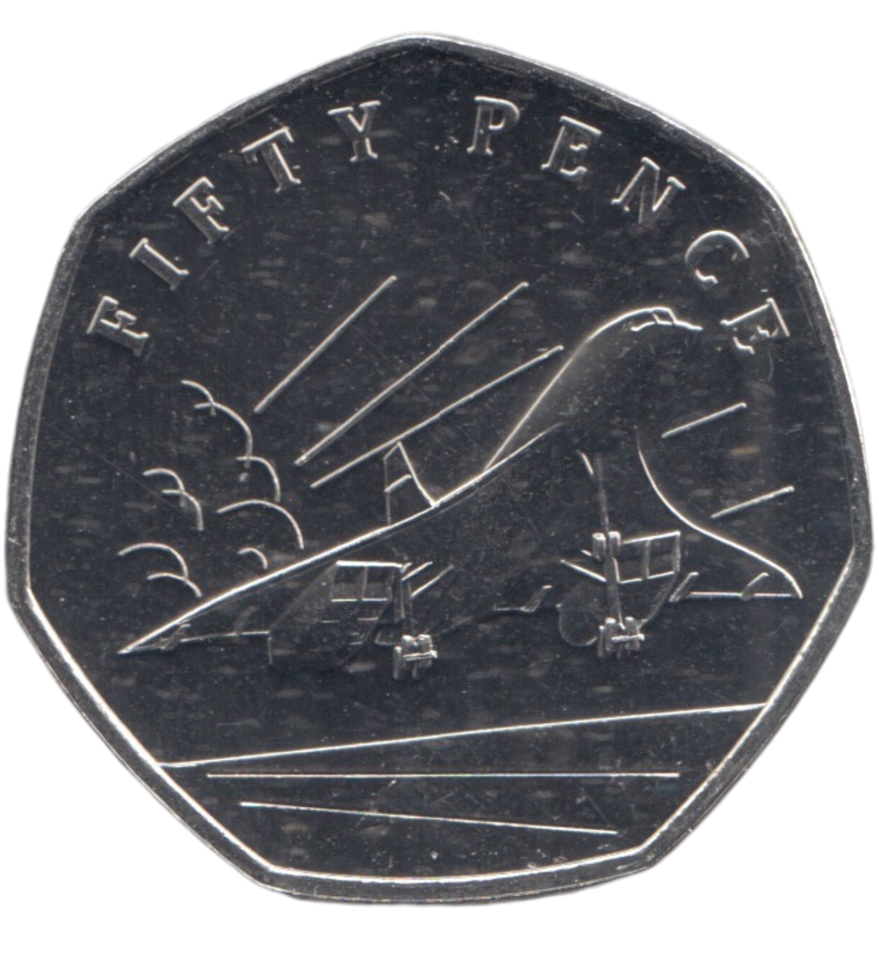 2019 50 PENCE CONCORDE ( BU )