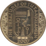 2007 SILVER PROOF GOLD PLATED THE TREASURES OF TUTANKHAMUN MEDALLION