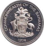 1974 SILVER PROOF 50 CENTS BAHAMAS