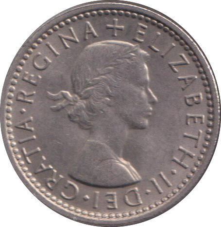 1964 SIXPENCE ( UNC )