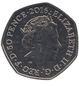 2016 50 PENCE PETER RABBIT