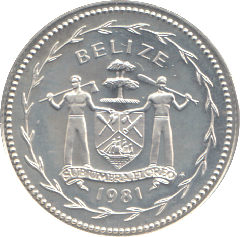 1981 SILVER PROOF 5 CENT BELIZE