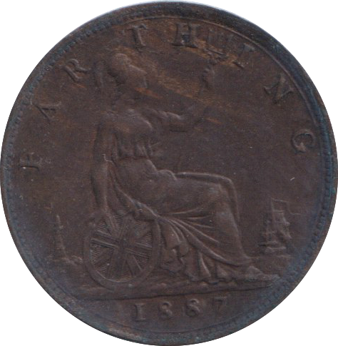 1887 FARTHING ( VF )