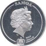 2020 HARRY POTTER SAMOA SILVER PLATED HALF DOLLAR
