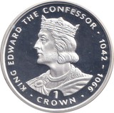 1999 SILVER PROOF ONE CROWN KING EDWARD THE CONFESSOR