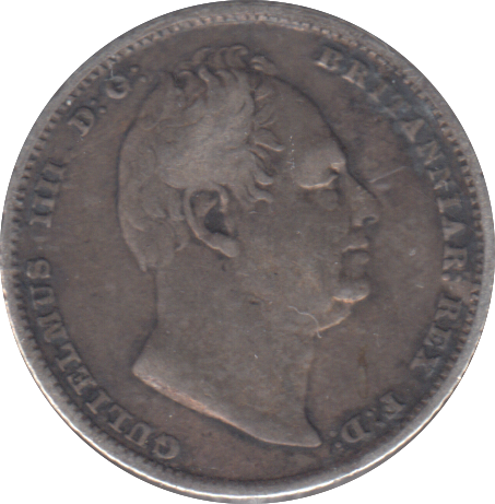 1834 SIXPENCE ( FINE )