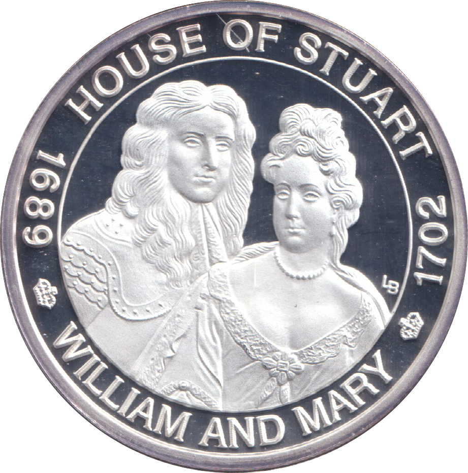 2001 SILVER PROOF 20 CROWN WILLIAM AND MARY