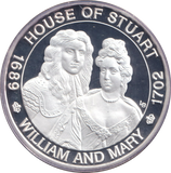 2001 SILVER PROOF 20 CROWN WILLIAM AND MARY