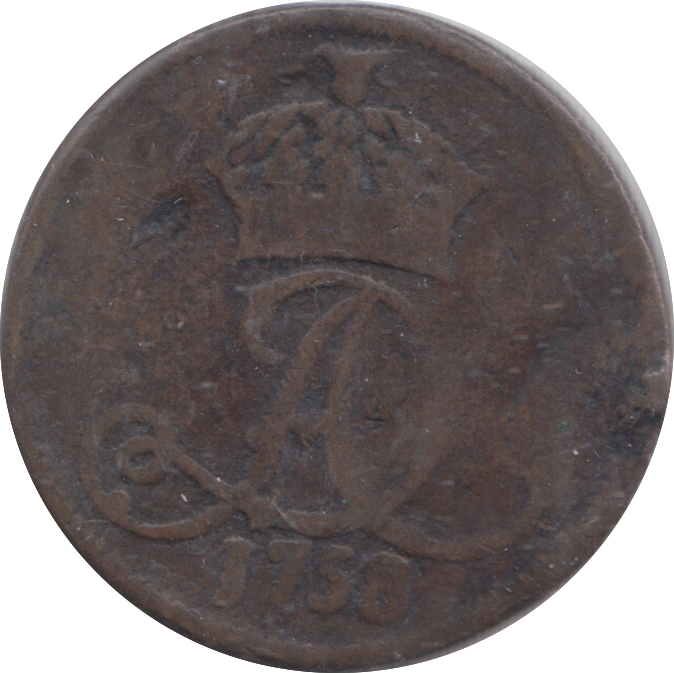 1758 HALF PENNY ISLE OF MAN