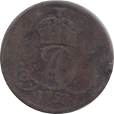 1758 HALF PENNY ISLE OF MAN