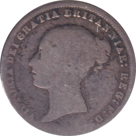1859 SIXPENCE ( FINE )