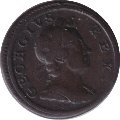 1717 DUMP FARTHING SCARCE ( GVF )
