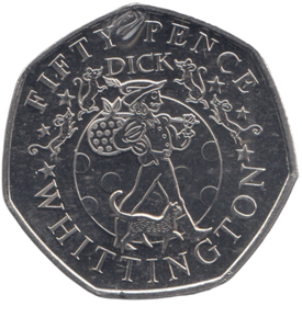 2019 50 PENCE DICK WHITTINGTON