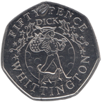 2019 50 PENCE DICK WHITTINGTON