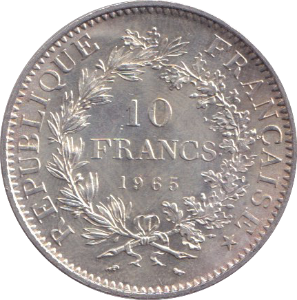 1965 SILVER 10 FRANC FRANCE