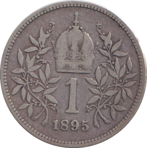 1895 SILVER 1 CORONA AUSTRIA