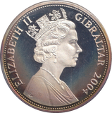 2004 SILVER PROOF FIVE POUND GIBRALTAR