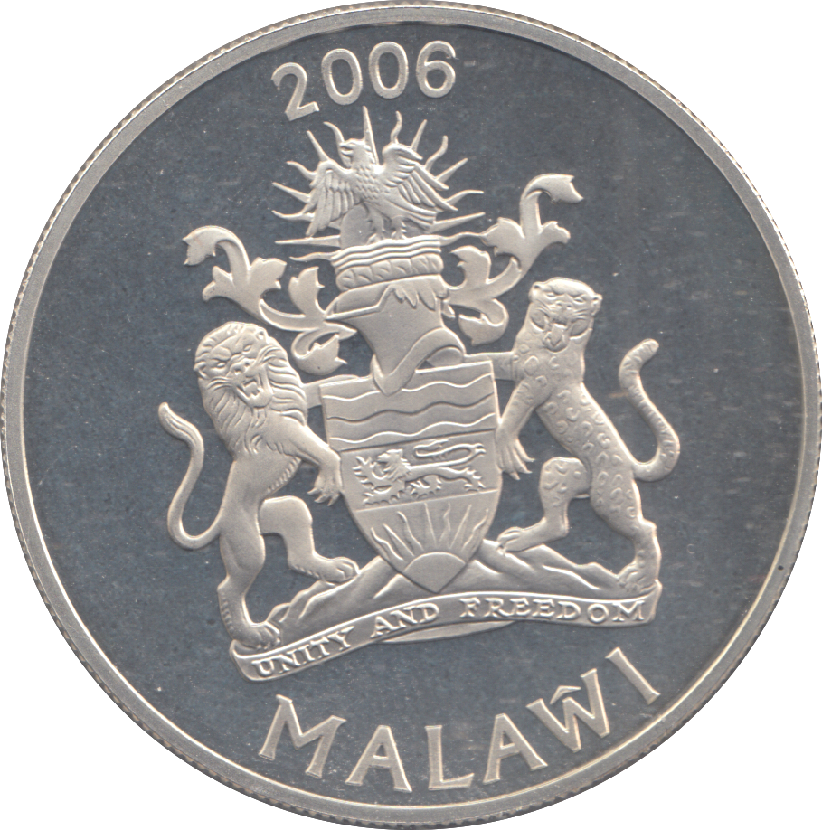 2006 SILVER PROOF MALAWI 5 KWACHA JOURNEY THROUGH AFRICA