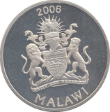 2006 SILVER PROOF MALAWI 5 KWACHA JOURNEY THROUGH AFRICA