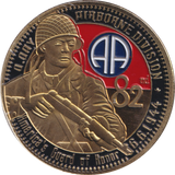 1944 MEDALLION D-DAY ENAMELLED 82ND AIRBORNE