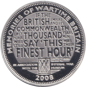 2008 SILVER PROOF CROWN - PRIME MINISTER CHURCHILL