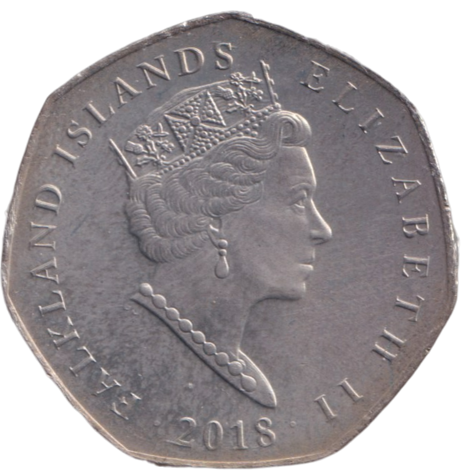 2018 KING PENGUIN 50P FALKLAND ISLANDS