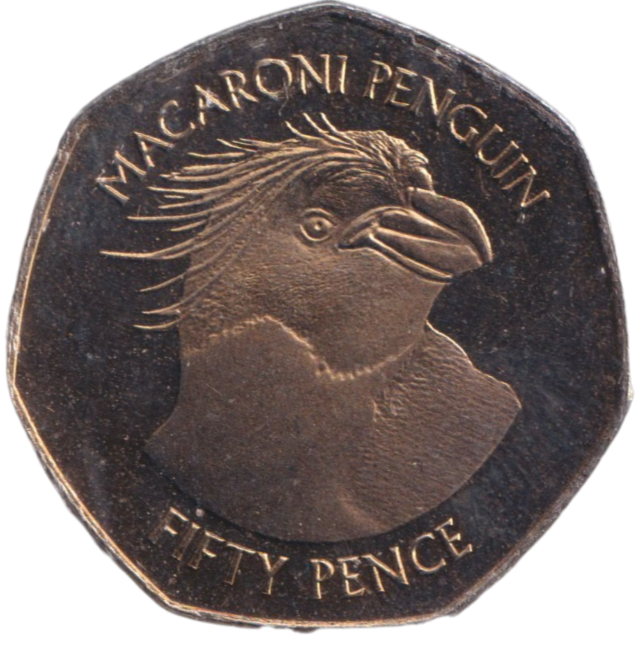2018 MACARONI PENGUIN 50P FALKLAND ISLANDS