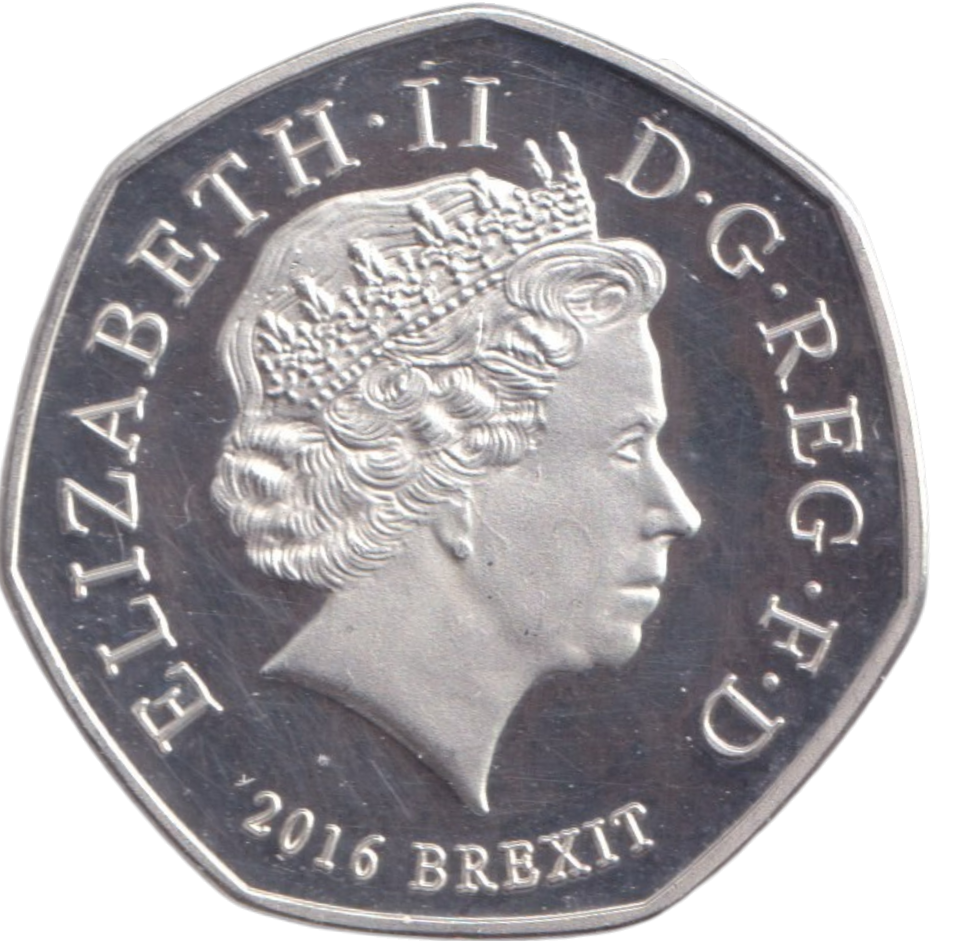 2016 BREXIT 50P SHAPED COIN
