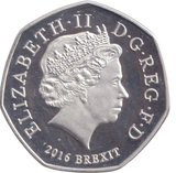 2016 BREXIT 50P SHAPED COIN