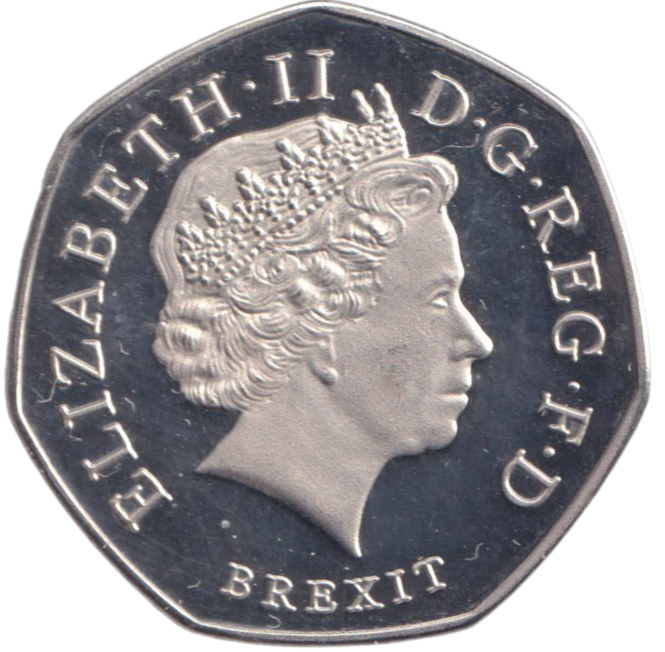 2016 BREXIT 50P SHAPED COIN