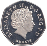 2016 BREXIT 50P SHAPED COIN