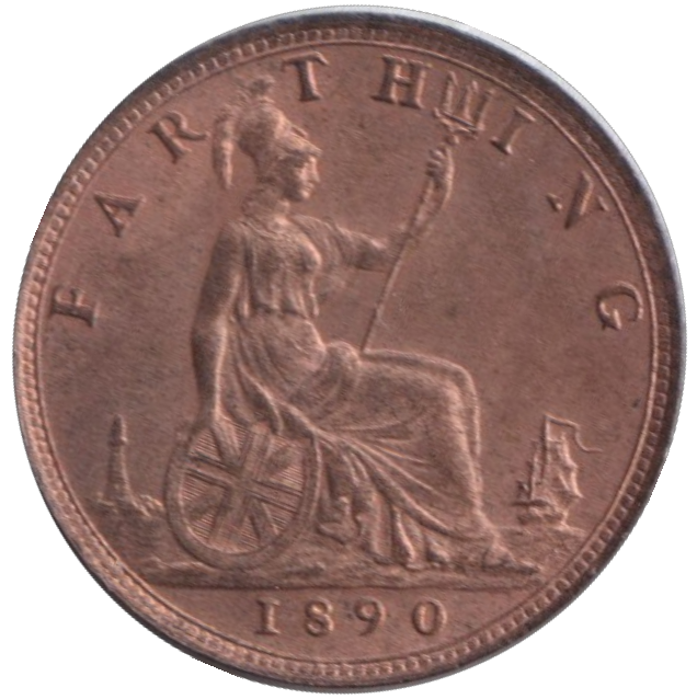 1890 FARTHING ( EF )