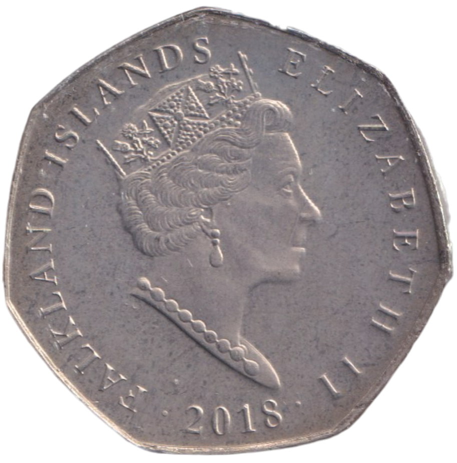 2018 GENTOO PENGUIN 50P FALKLAND ISLANDS