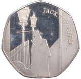 2017 JACK THE RIPPER 50P SHAPED COIN