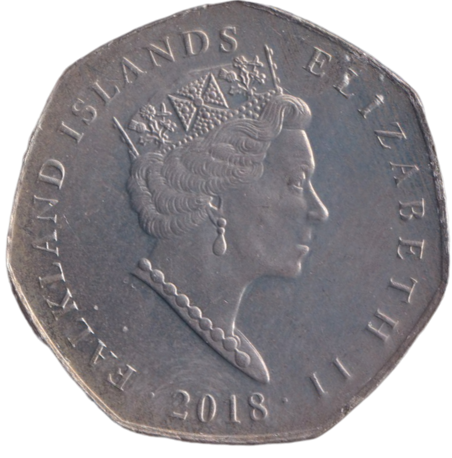 2018 ROCKHOPPER PENGUIN 50P FALKLAND ISLANDS