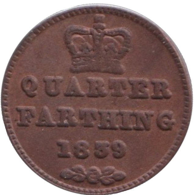 1839 QUARTER FARTHING ( EF )
