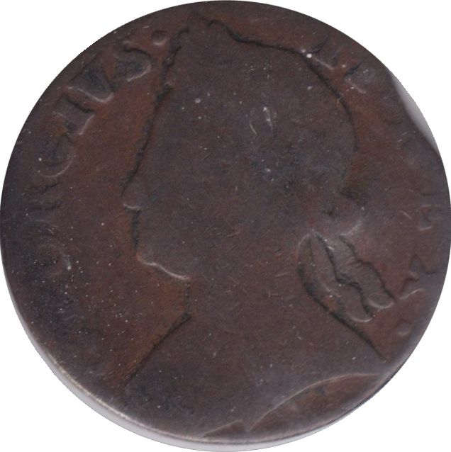 1744 HALFPENNY ( NF )