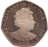 2020 50P COLOURED RUPERT BEAR ISLE OF MAN