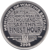 2008 SILVER PROOF CROWN - PRIME MINISTER CHURCHILL