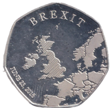 2016 BREXIT 50P SHAPED COIN