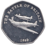 2016 BATTLE OF BRITAIN 50P SHAPED COIN
