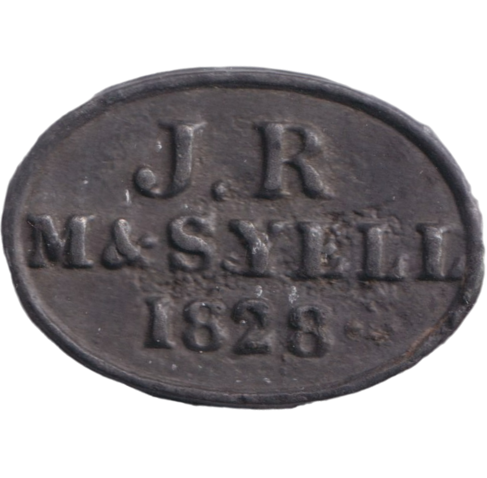 1828 PEW TOKEN J.R M&SYELL SCOTLAND